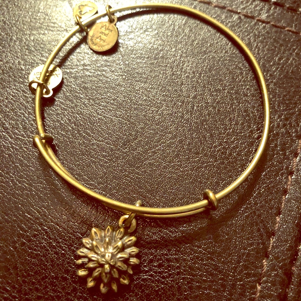 Alex and Ani Flower Charm Bangle